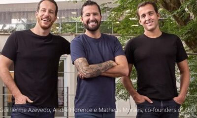 Alice raises $127 million Guilherme Azevedo, André Florence e Matheus Moraes, co-founders of Alice