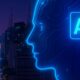 Brazil AI startups 2025 – Neon 3D AI profile integrated with São Paulo skyline on Avenida Paulista, symbolizing venture capital rebound in Latin America