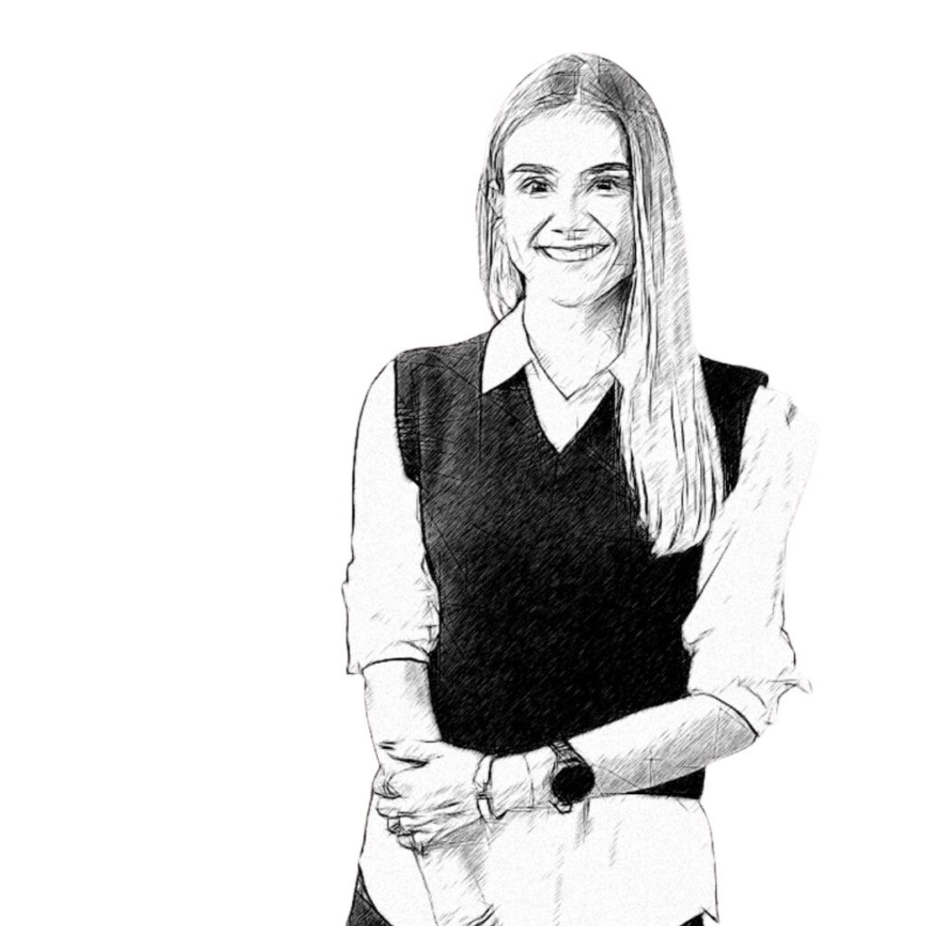 Sketch illustration of Julia De Luca, author of LatAm Tech Weekly and Latin America tech ecosystem commentator